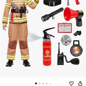 Fire fighter costume 3T (age 3-4) - brand new